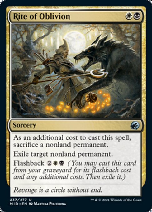Rite of Oblivion (Innistrad: Midnight Hunt) Light Play