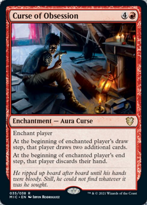 Curse of Obsession (Commander 2021 Midnight Hunt) Light Play