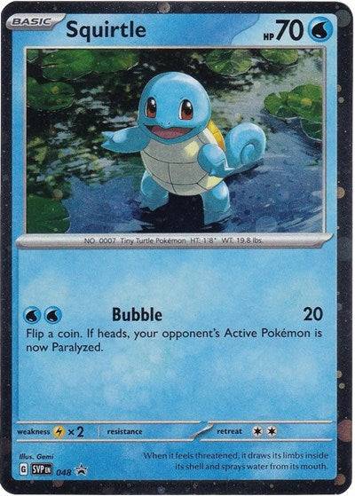 Squirtle - 048 (Cosmos Holo) (SV: Scarlet & Violet Promo Cards) Light Play Holofoil