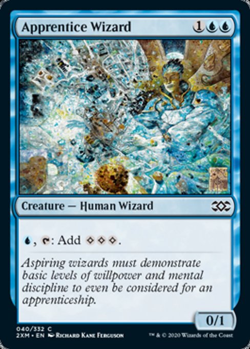 Apprentice Wizard (Double Masters) Light Play