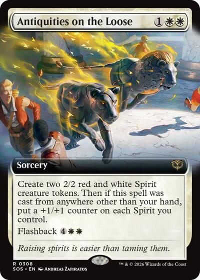Antiquities on the Loose (Extended Art) (Secrets of Strixhaven) Light Play Foil