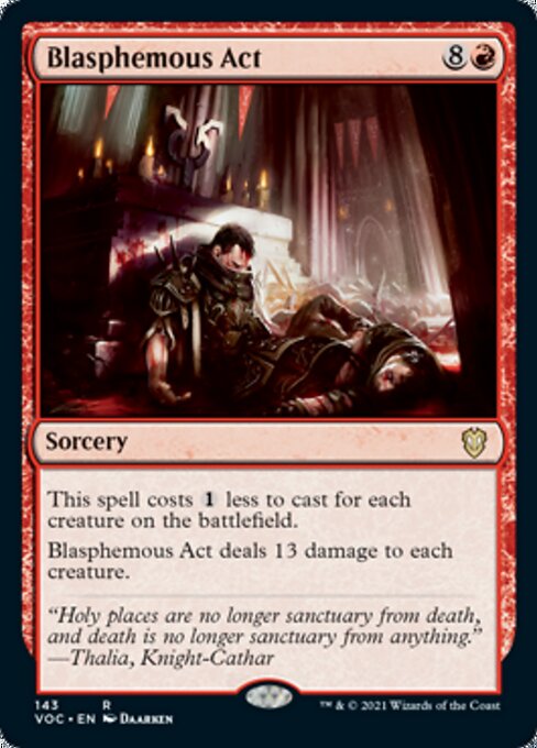 Blasphemous Act (Commander 2021 Crimson Vow) Light Play