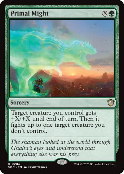 Primal Might (Commander: Secrets of Strixhaven) Light Play