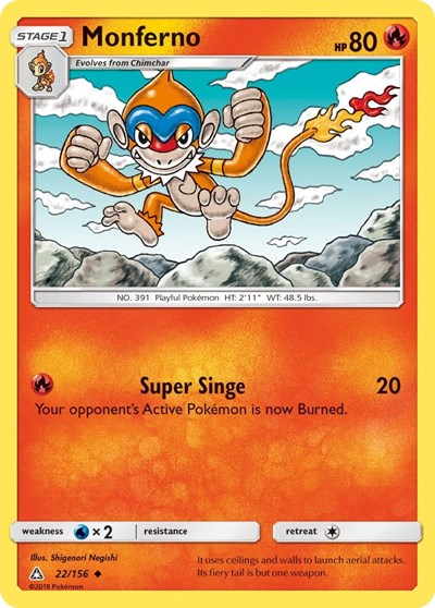 Monferno (SM - Ultra Prism) Medium Play