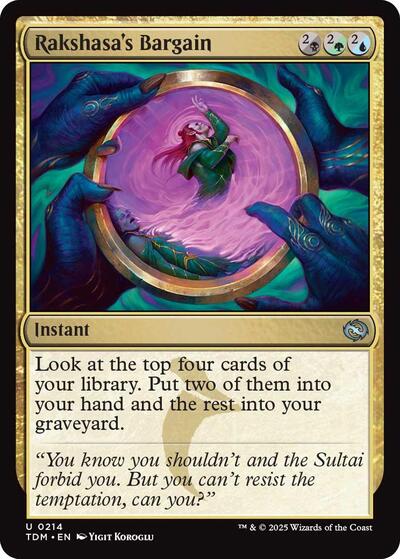 Rakshasa's Bargain (Tarkir: Dragonstorm) Light Play