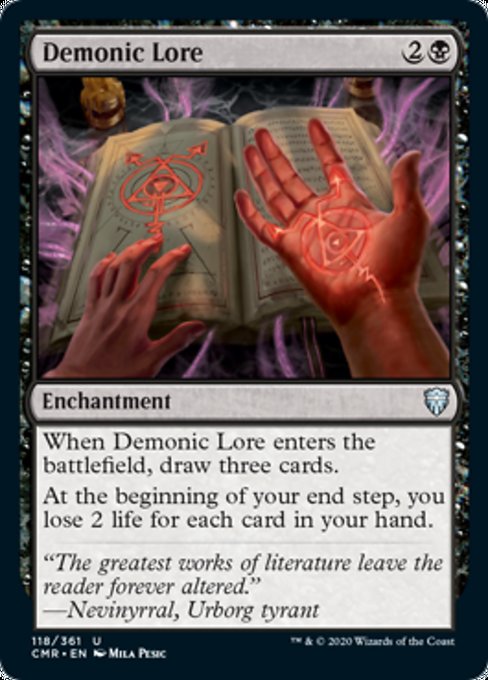 Demonic Lore (Commander Legends) Light Play