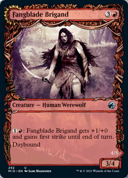 Fangblade Brigand / Fangblade Eviscerator (Showcase) (Innistrad: Midnight Hunt) Light Play