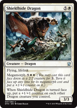 Shieldhide Dragon (Dragons of Tarkir) Light Play