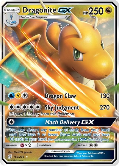 Dragonite GX (SM - Unified Minds) Heavy Play Holofoil