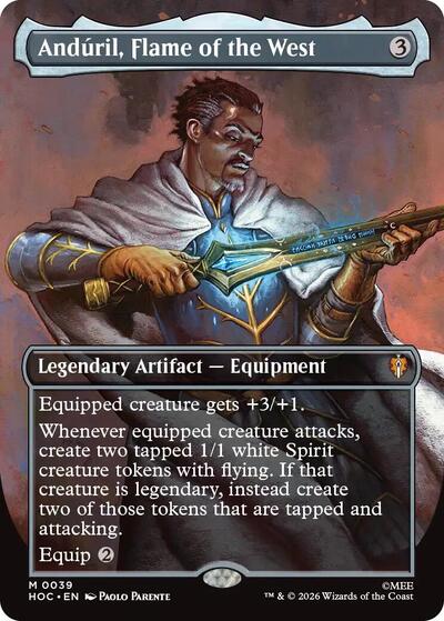 Anduril, Flame of the West (Borderless) (The Hobbit: Eternal-Legal) Light Play Foil
