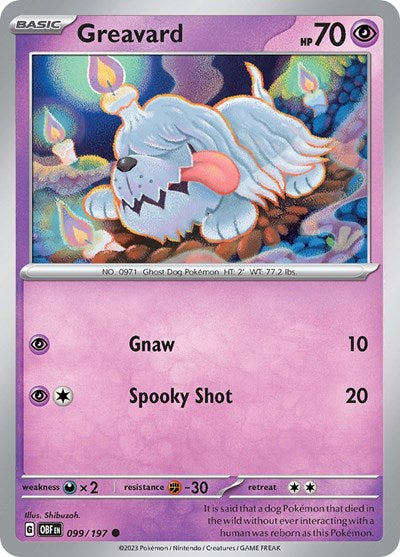 Greavard - 099 (Scarlet and  Violet: Obsidian Flames) Light Play