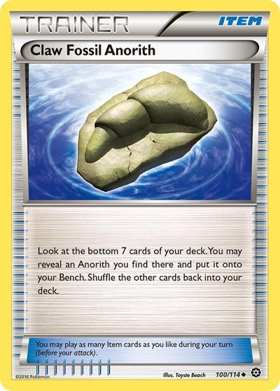 Claw Fossil Anorith (XY - Steam Siege) Medium Play