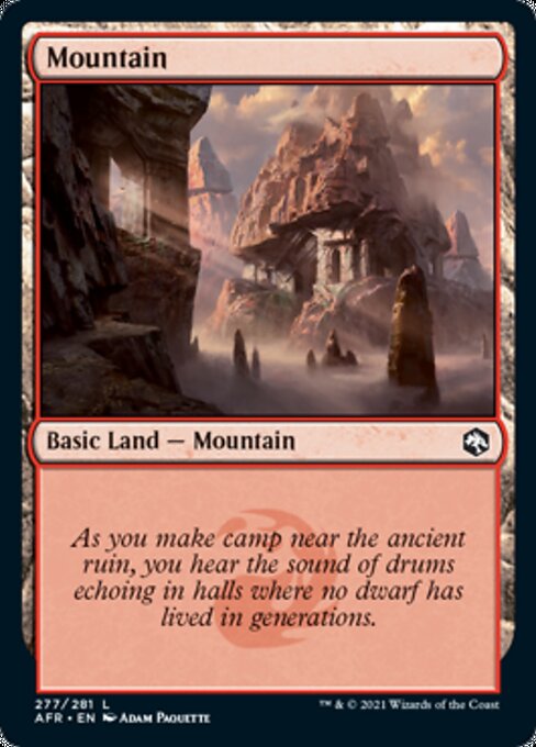 Mountain (277) (Adventures in the Forgotten Realms) Light Play