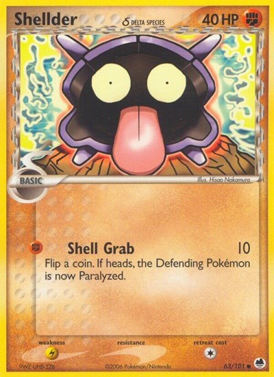 Shellder (Delta Species) (Dragon Frontiers) Medium Play