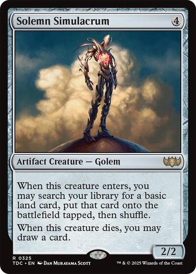 Solemn Simulacrum (Commander: Tarkir: Dragonstorm) Light Play