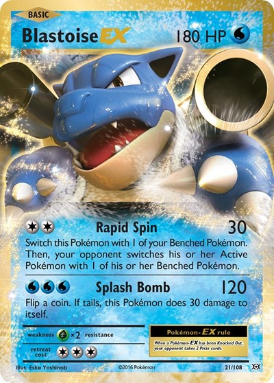 Blastoise EX (XY - Evolutions) Light Play Holofoil
