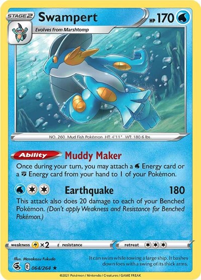 Swampert (SWSH08: Fusion Strike) Light Play Holofoil