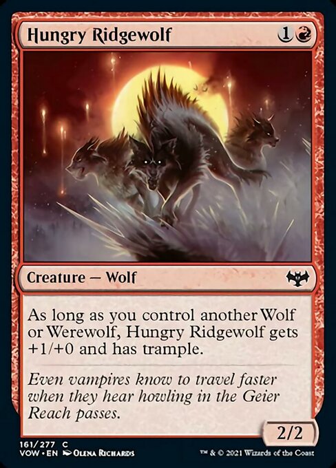 Hungry Ridgewolf (Innistrad: Crimson Vow) Light Play Foil