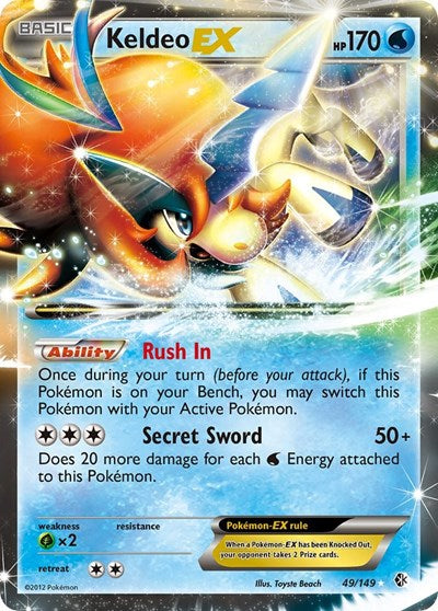 Keldeo EX (Boundaries Crossed) Damaged / Poor Holofoil