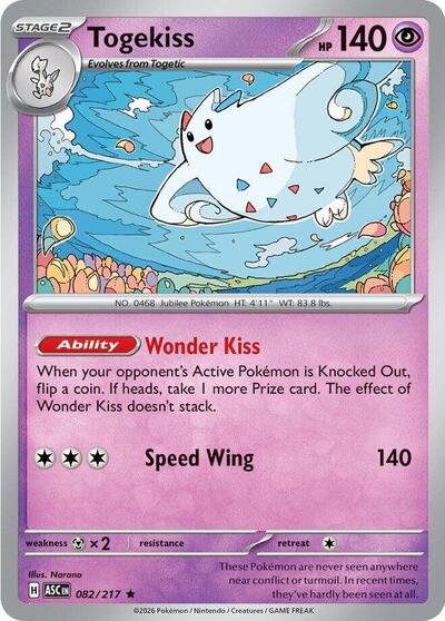 Togekiss - 082 (ME: Ascended Heroes) Light Play Holofoil