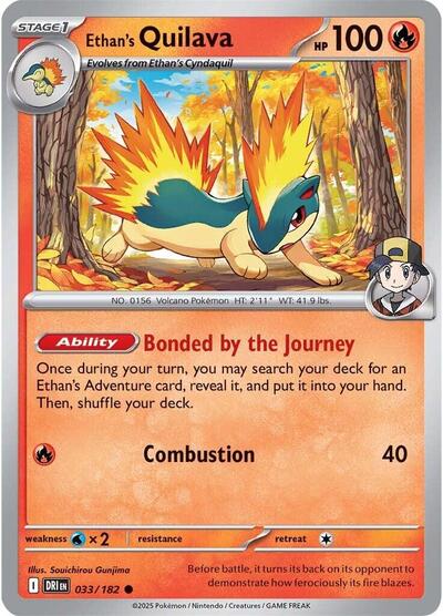 Ethan's Quilava (SV10: Destined Rivals) Light Play Reverse Holofoil