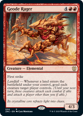 Geode Rager (Commander 2020 Zendikar Rising) Light Play