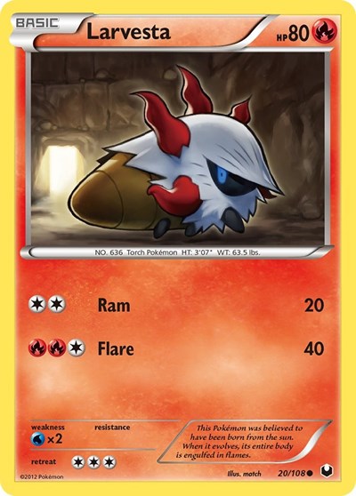 Larvesta (20) (Dark Explorers) Medium Play