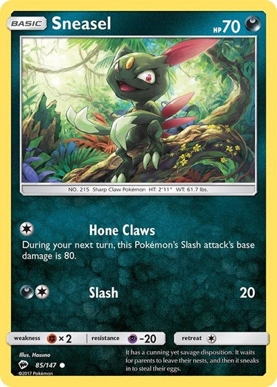 Sneasel (SM - Burning Shadows) Light Play