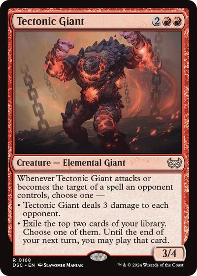 Tectonic Giant (Commander: Duskmourn: House of Horror) Light Play