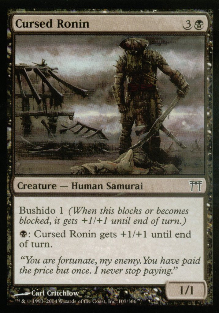Cursed Ronin (Champions of Kamigawa) Light Play