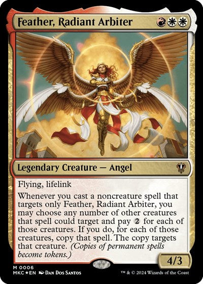 Feather, Radiant Arbiter (Commander: Murders at Karlov Manor) Light Play Foil