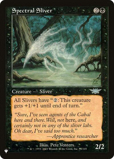 Spectral Sliver (The List) Light Play