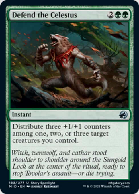 Defend the Celestus (Innistrad: Midnight Hunt) Light Play
