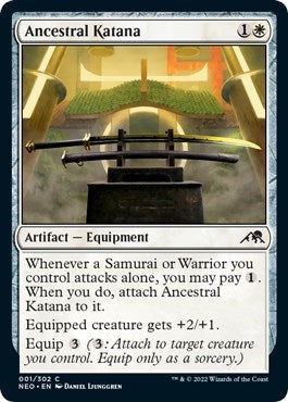 Ancestral Katana (Kamigawa: Neon Dynasty) Light Play