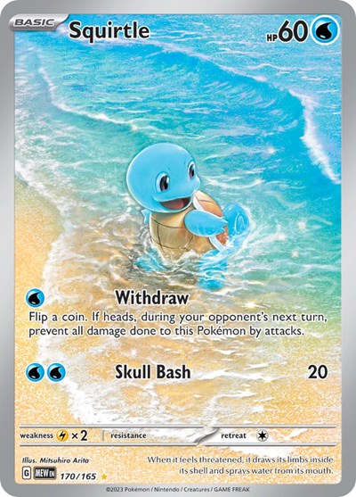 Squirtle - 170 (Scarlet and Violet: 151) Medium Play Holofoil