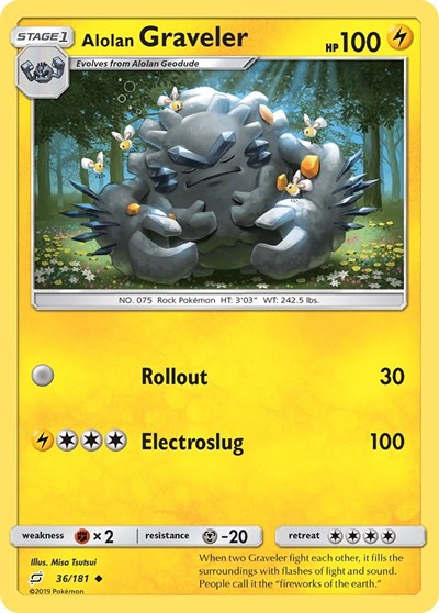 Alolan Graveler (SM - Team Up) Medium Play Reverse Holofoil
