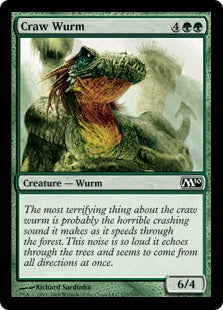 Craw Wurm (Magic 2010 Core Set) Light Play
