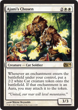 Ajani's Chosen (Magic 2014 Core Set) Light Play Foil