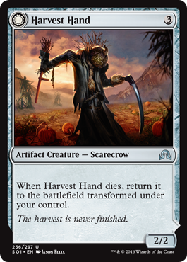 Harvest Hand (Scrounged Scythe) (Shadows Over Innistrad) Light Play