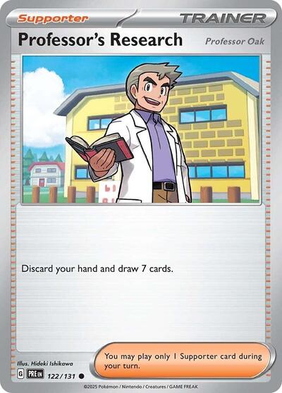 Professor's Research (Professor Oak) (SV: Prismatic Evolutions) Light Play Reverse Holofoil
