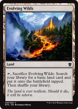Evolving Wilds (Dragons of Tarkir) Light Play