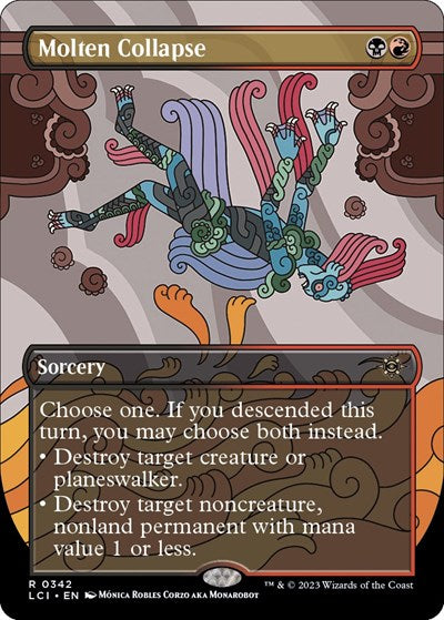Molten Collapse (Borderless) (The Lost Caverns of Ixalan) Light Play