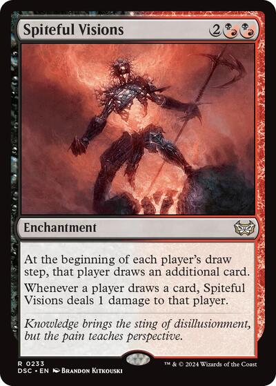 Spiteful Visions (Commander: Duskmourn: House of Horror) Light Play