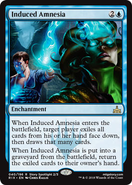 Induced Amnesia (Rivals of Ixalan) Light Play