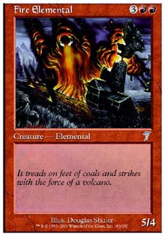 Fire Elemental (7th Edition) Light Play