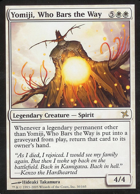 Yomiji, Who Bars the Way (Betrayers of Kamigawa) Medium Play Foil