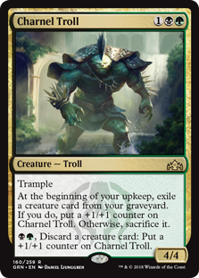 Charnel Troll (Guilds of Ravnica) Light Play