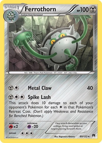 Ferrothorn (XY - BREAKpoint) Light Play Reverse Holofoil