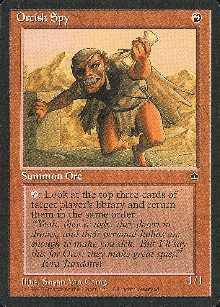 Orcish Spy (Van Camp) (Fallen Empires) Light Play