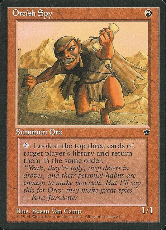 Orcish Spy (Van Camp) (Fallen Empires) Light Play